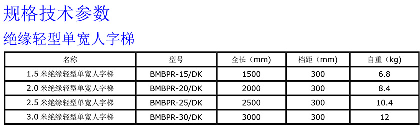 绝缘轻型单宽人字梯840